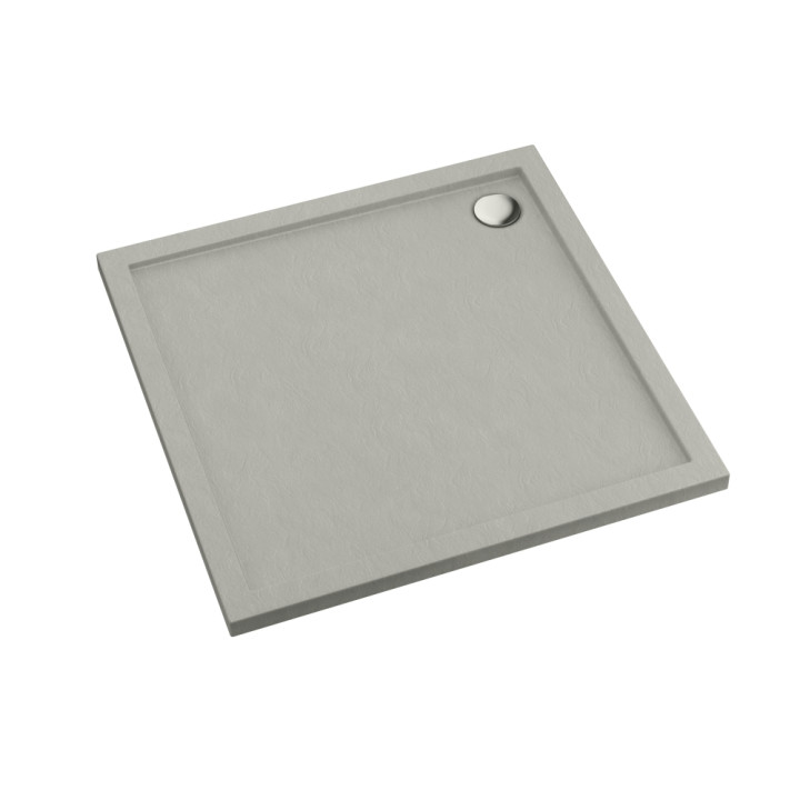 Schedline Brodzik akrylowy Sharper Cement Stone 80x80x4,5 cm, kwadratowy, Gwarancja 7 lat